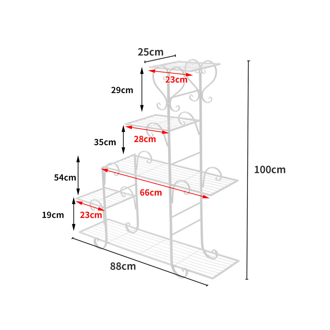 Levede 5 Tier Plant Stand Outdoor Indoor Metal - Levede