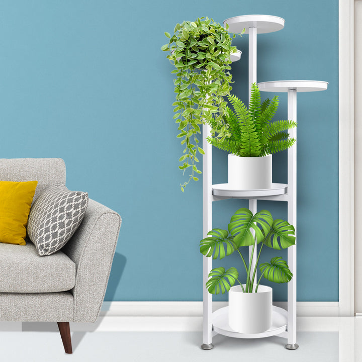 Levede Plant Stand Outdoor Indoor Flower White Large-1831592772163997703