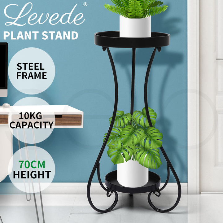 Levede Plant Stand 2 Tiers for Outdoor and Indoor Use -Large - Levede