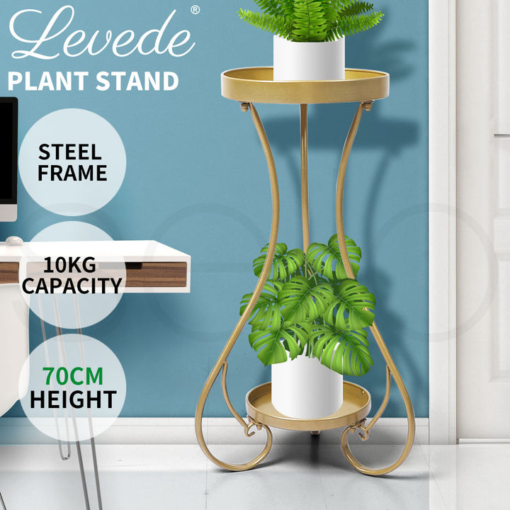 Levede Plant Stand 2 Tiers for Outdoor and Indoor Use -Large - Levede