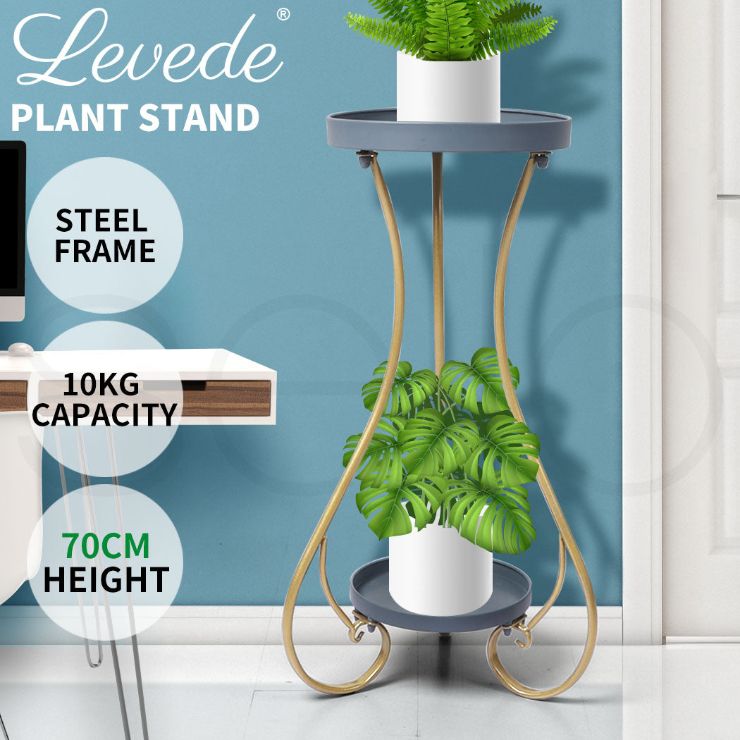 Levede Plant Stand 2 Tiers for Outdoor and Indoor Use -Large