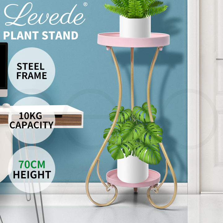 Levede Plant Stand 2 Tiers for Outdoor and Indoor Use -Large