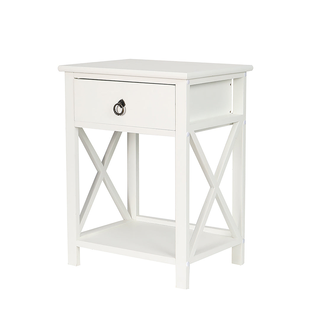 Classic 1-Drawer Bedside Table with Shelf