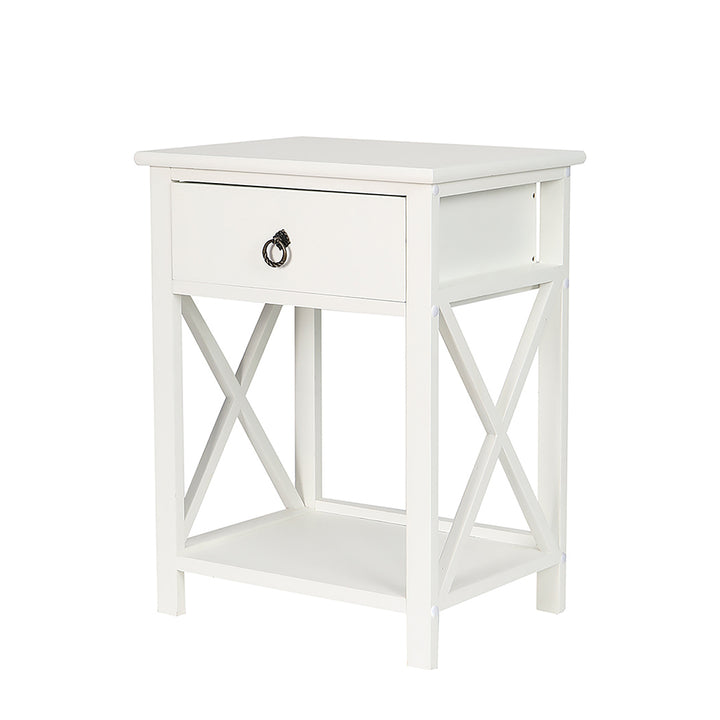 Classic 1-Drawer Bedside Table with Shelf
