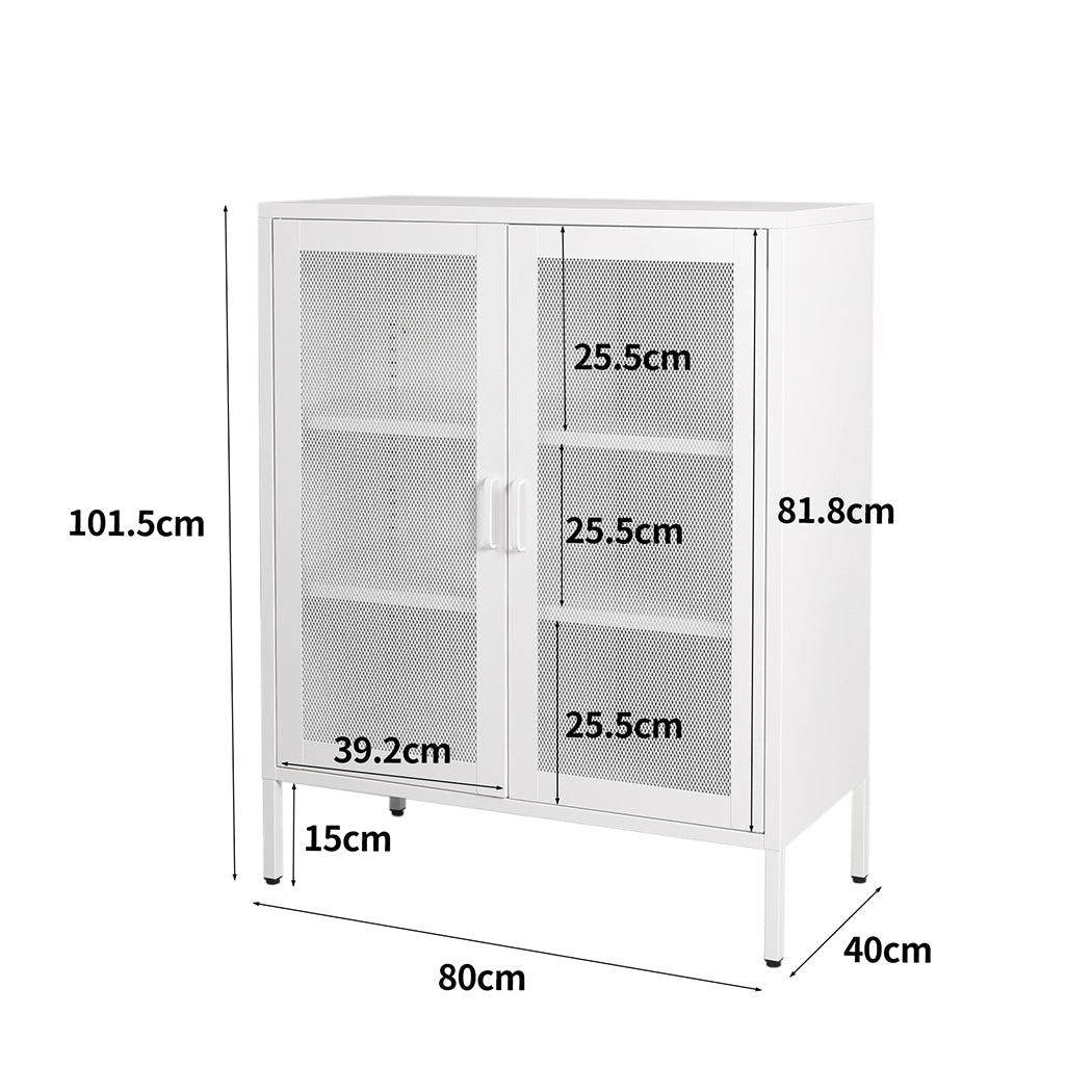 Levede Storage Cabinet Steel Kitchen 