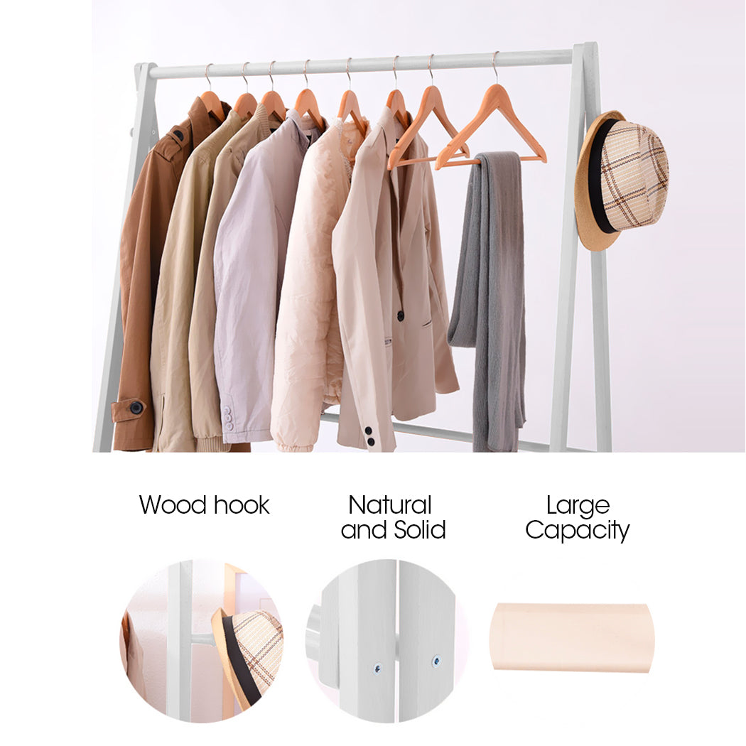 Levede Clothes Rack Wooden Wardrobe - Levede