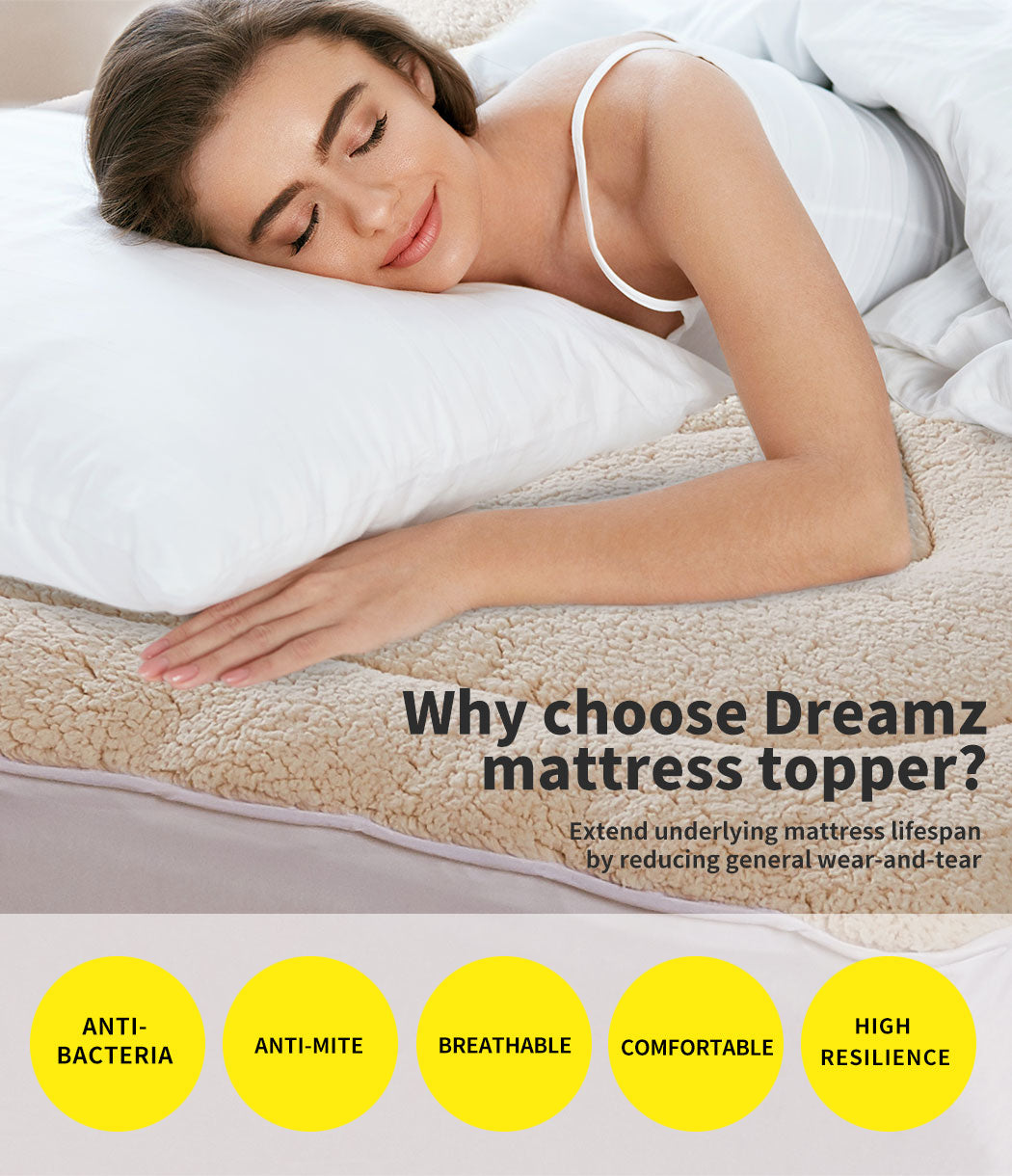 DreamZ Mattress Topper 100% Wool Underlay - Levede