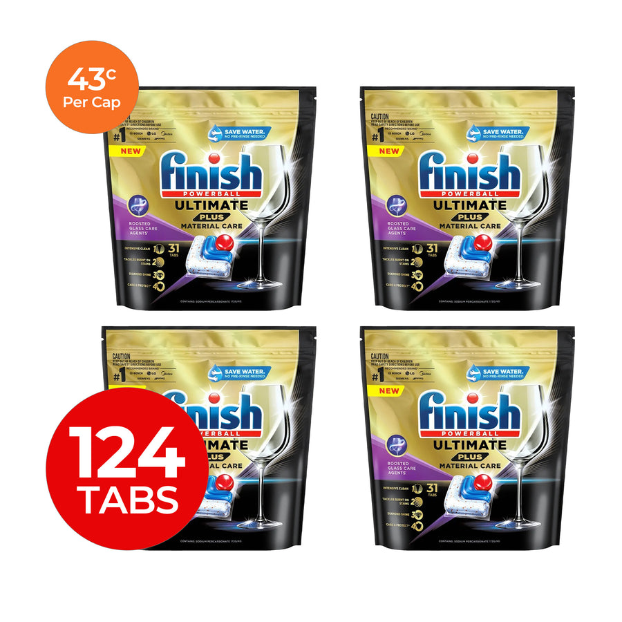 Finish Ultimate Plus 43c/Tab x 124 Dishwasher Tablets.
