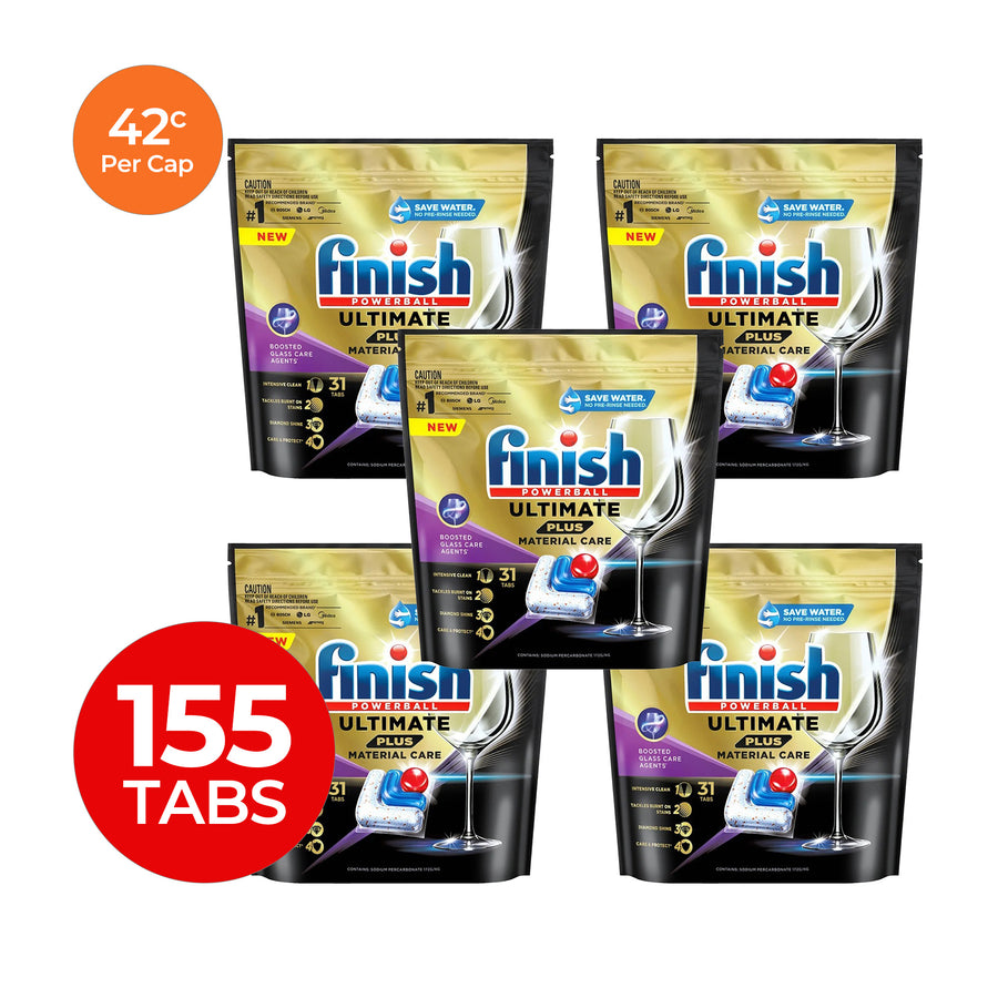 Finish Ultimate Plus 42c/Tab x 155 Dishwasher Tablets.