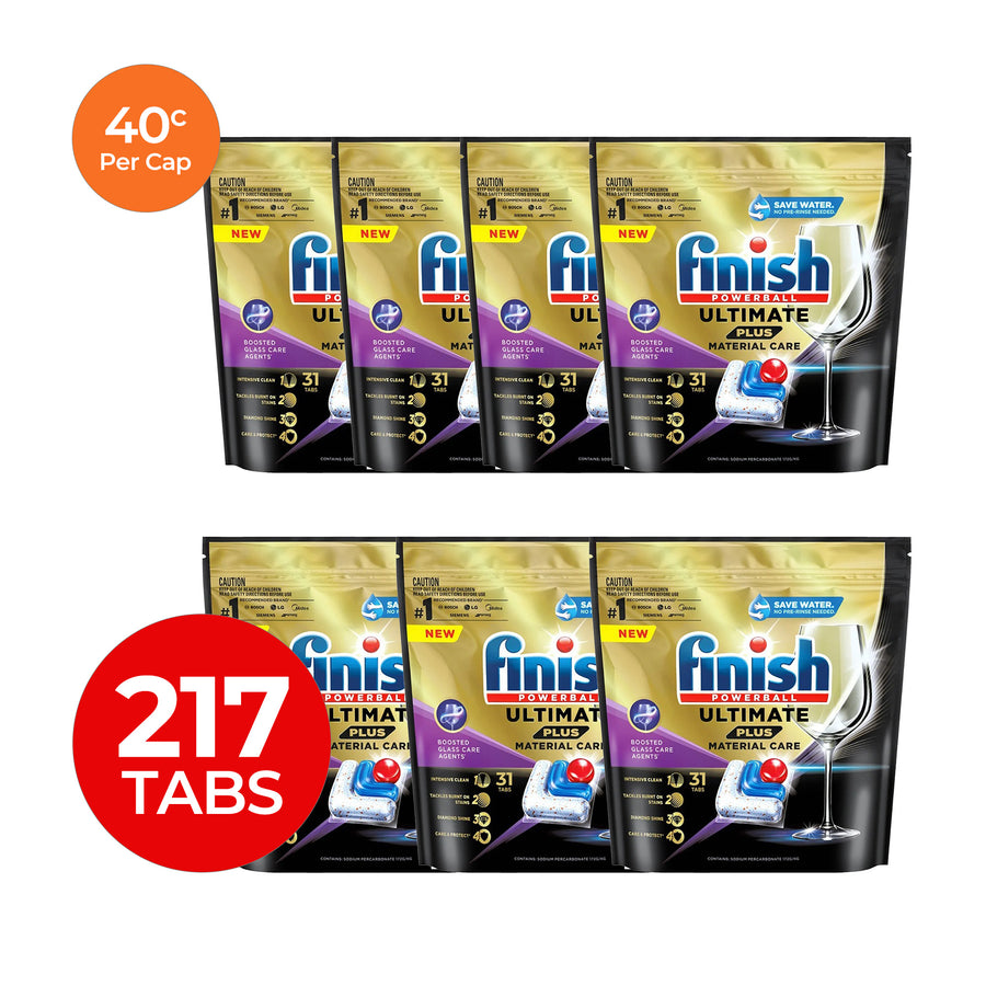 Finish Ultimate Plus 40c/Tab x 217 Dishwasher Tablets.