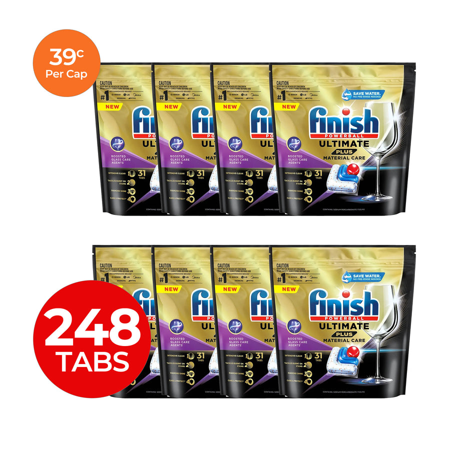 Finish Ultimate Plus 39c/Tab x 248 Dishwasher Tablets.